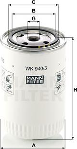 Mann-Filter WK 940/5 - Filtru combustibil aaoparts.ro