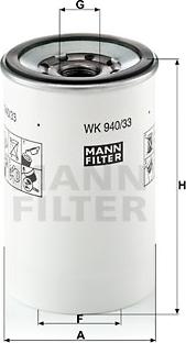 Mann-Filter WK 940/33 x - Filtru combustibil aaoparts.ro