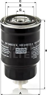 Mann-Filter WK 940/22 - Filtru combustibil aaoparts.ro