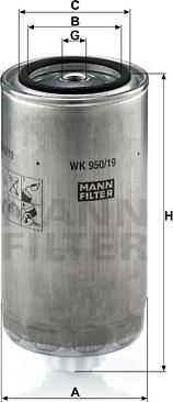 Mann-Filter WK 950/19 - Filtru combustibil aaoparts.ro