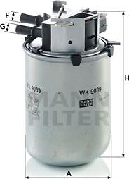 Mann-Filter WK 9039 - Filtru combustibil aaoparts.ro