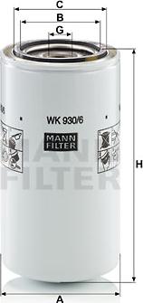 Mann-Filter WK 930/6 x - Filtru combustibil aaoparts.ro