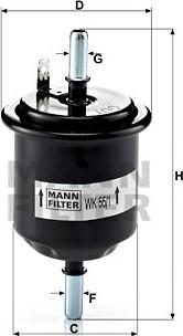 Mann-Filter WK 55/1 - Filtru combustibil aaoparts.ro