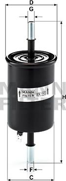 Mann-Filter WK 55/3 - Filtru combustibil aaoparts.ro