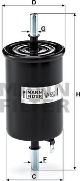 Mann-Filter WK 55/2 - Filtru combustibil aaoparts.ro