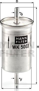 Mann-Filter WK 5003 - Filtru combustibil aaoparts.ro