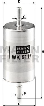 Mann-Filter WK 511/1 - Filtru combustibil aaoparts.ro