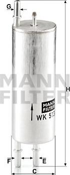 Mann-Filter WK 513/3 - Filtru combustibil aaoparts.ro