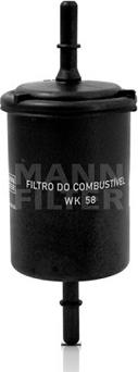 Mann-Filter WK 58 - Filtru combustibil aaoparts.ro