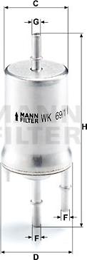 Mann-Filter WK 69/1 - Filtru combustibil aaoparts.ro