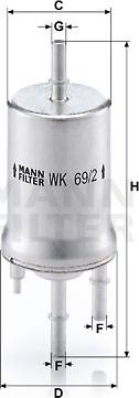 Mann-Filter WK 69/2 - Filtru combustibil aaoparts.ro