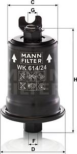 Mann-Filter WK 614/24 x - Filtru combustibil aaoparts.ro