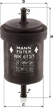 Mann-Filter WK 613/1 - Filtru combustibil aaoparts.ro