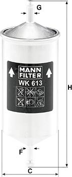 Mann-Filter WK 613 - Filtru combustibil aaoparts.ro