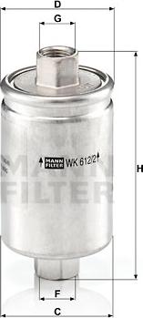 Mann-Filter WK 612/2 - Filtru combustibil aaoparts.ro