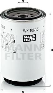 Mann-Filter WK 1060/5 x - Filtru combustibil aaoparts.ro