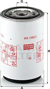 Mann-Filter WK 1060/3 x - Filtru combustibil aaoparts.ro