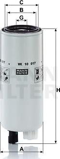 Mann-Filter WK 10 017 x - Filtru combustibil aaoparts.ro