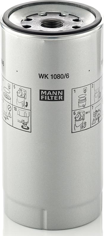 Mann-Filter WK 1080/6 x - Filtru combustibil aaoparts.ro