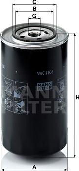 Mann-Filter WK 1168 - Filtru combustibil aaoparts.ro