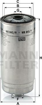 Mann-Filter WK 845/9 - Filtru combustibil aaoparts.ro