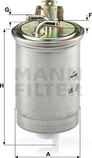 Mann-Filter WK 841 - Filtru combustibil aaoparts.ro