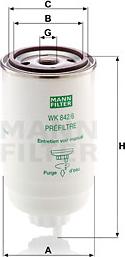 Mann-Filter WK 842/6 - Filtru combustibil aaoparts.ro