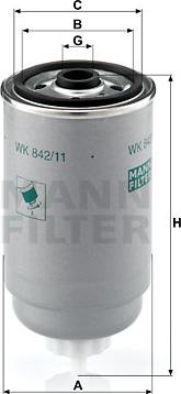 Mann-Filter WK 842/11 - Filtru combustibil aaoparts.ro