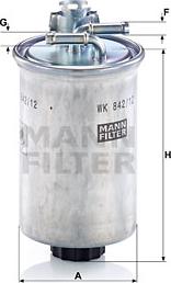 Mann-Filter WK 842/12 x - Filtru combustibil aaoparts.ro