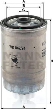 Mann-Filter WK 842/24 - Filtru combustibil aaoparts.ro