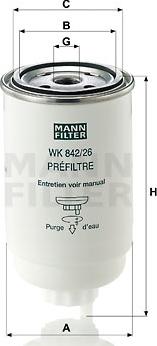 Mann-Filter WK 842/26 - Filtru combustibil aaoparts.ro