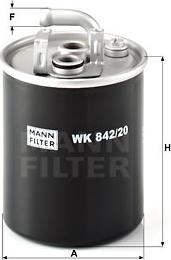 Mann-Filter WK 842/20 - Filtru combustibil aaoparts.ro