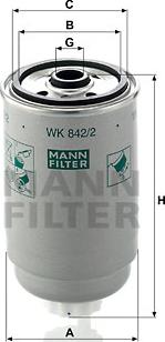 Mann-Filter WK 842/2 - Filtru combustibil aaoparts.ro