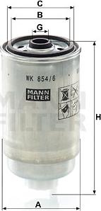 Mann-Filter WK 854/6 - Filtru combustibil aaoparts.ro