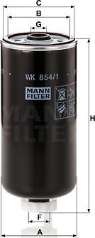 Mann-Filter WK 854/1 - Filtru combustibil aaoparts.ro