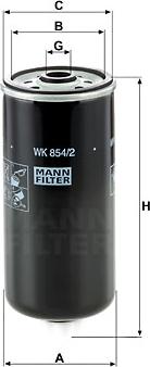 Mann-Filter WK 854/2 - Filtru combustibil aaoparts.ro