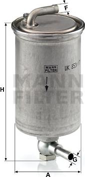 Mann-Filter WK 853/17 - Filtru combustibil aaoparts.ro