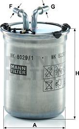 Mann-Filter WK 8029/1 - Filtru combustibil aaoparts.ro