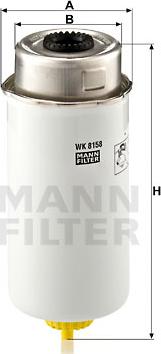 Mann-Filter WK 8158 - Filtru combustibil aaoparts.ro