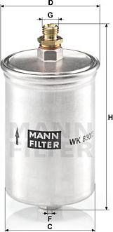 Mann-Filter WK 830/3 - Filtru combustibil aaoparts.ro