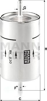 Mann-Filter WK 830 - Filtru combustibil aaoparts.ro