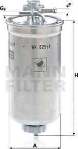 Mann-Filter WK 829/1 x - Filtru combustibil aaoparts.ro