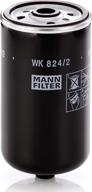 Mann-Filter WK 824/2 - Filtru combustibil aaoparts.ro