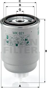 Mann-Filter WK 821 - Filtru combustibil aaoparts.ro