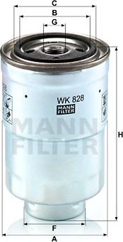 Mann-Filter WK 828 x - Filtru combustibil aaoparts.ro