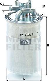 Mann-Filter WK 823/1 - Filtru combustibil aaoparts.ro