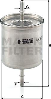 Mann-Filter WK 822/2 - Filtru combustibil aaoparts.ro