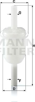 Mann-Filter WK 31/4 (10) - Filtru combustibil aaoparts.ro