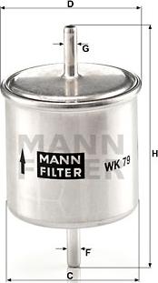 Mann-Filter WK 79 - Filtru combustibil aaoparts.ro