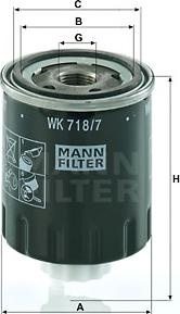 Mann-Filter WK 718/7 - Filtru combustibil aaoparts.ro